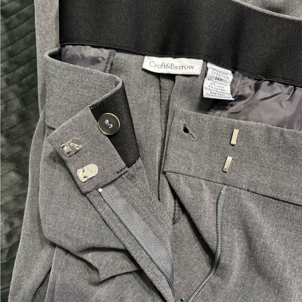 Croft & Barrow Charcoal Straight Leg Pants